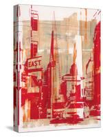 Urban Collage Downtown-Deanna Fainelli-Stretched Canvas