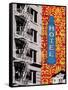 Urban Collage Hotel-Deanna Fainelli-Framed Stretched Canvas