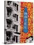 Urban Collage Hotel-Deanna Fainelli-Stretched Canvas