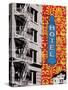 Urban Collage Hotel-Deanna Fainelli-Stretched Canvas