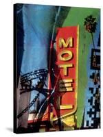 Urban Collage Motel-Deanna Fainelli-Stretched Canvas