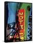 Urban Collage Motel-Deanna Fainelli-Framed Stretched Canvas