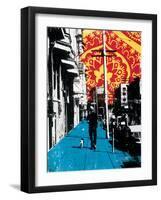 Urban Collage Sidewalk-Deanna Fainelli-Framed Art Print