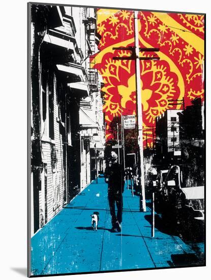 Urban Collage Sidewalk-Deanna Fainelli-Mounted Art Print