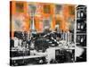 Urban Collage Skyline-Deanna Fainelli-Stretched Canvas