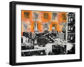 Urban Collage Skyline-Deanna Fainelli-Framed Art Print