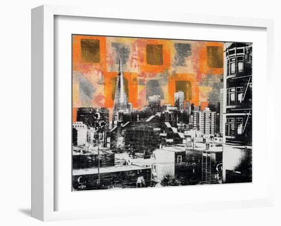Urban Collage Skyline-Deanna Fainelli-Framed Art Print