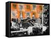 Urban Collage Skyline-Deanna Fainelli-Framed Stretched Canvas