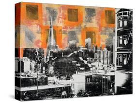 Urban Collage Skyline-Deanna Fainelli-Stretched Canvas