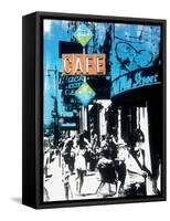 Urban Collage Street Scene-Deanna Fainelli-Framed Stretched Canvas