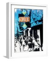 Urban Collage Street Scene-Deanna Fainelli-Framed Premium Giclee Print