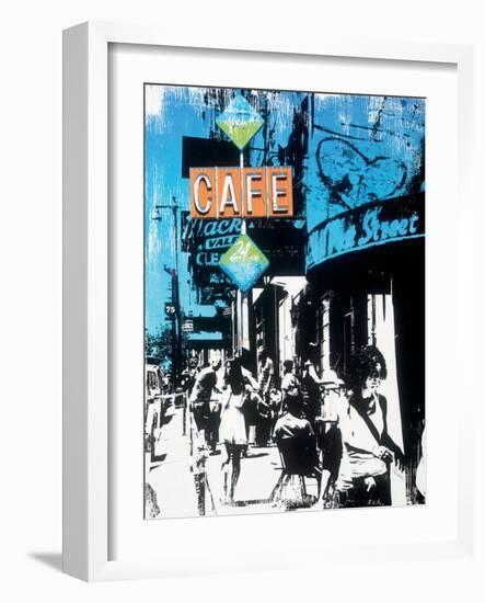 Urban Collage Street Scene-Deanna Fainelli-Framed Premium Giclee Print