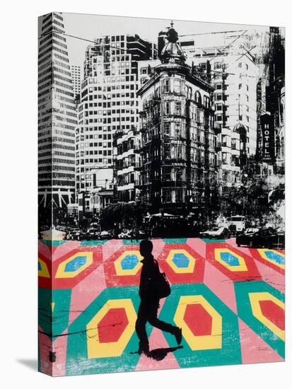 Urban Collage Walk-Deanna Fainelli-Stretched Canvas