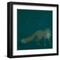 Urban Fox - Blue-Dominique Vari-Framed Art Print