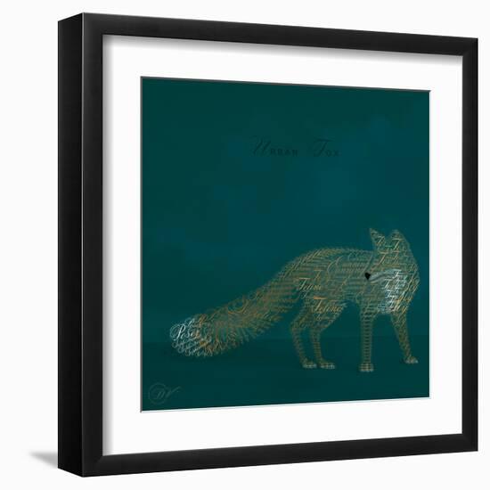 Urban Fox - Blue-Dominique Vari-Framed Art Print