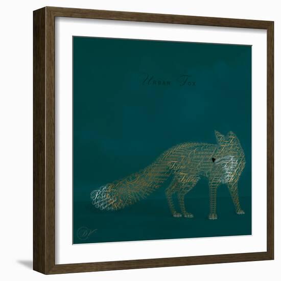 Urban Fox - Blue-Dominique Vari-Framed Art Print