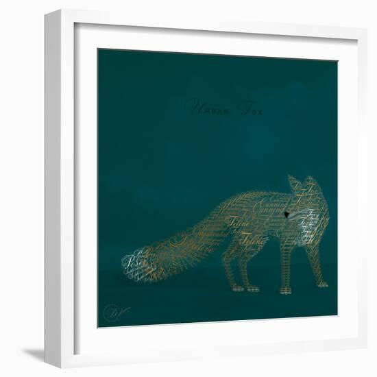Urban Fox - Blue-Dominique Vari-Framed Art Print