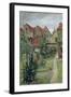 Urban Garden in Luebeck (Johannisstrasse 64), 1891-Hermann Linde-Framed Giclee Print