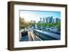 Urban Jungle, Modern Hangzhou Jianggan Cityscape on a Beautiful Day, Hangzhou, Zhejiang, China-Andreas Brandl-Framed Photographic Print