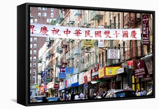 Urban Landscape - Chinatown - Manhattan - New York City - United States-Philippe Hugonnard-Framed Stretched Canvas