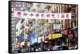 Urban Landscape - Chinatown - Manhattan - New York City - United States-Philippe Hugonnard-Framed Stretched Canvas