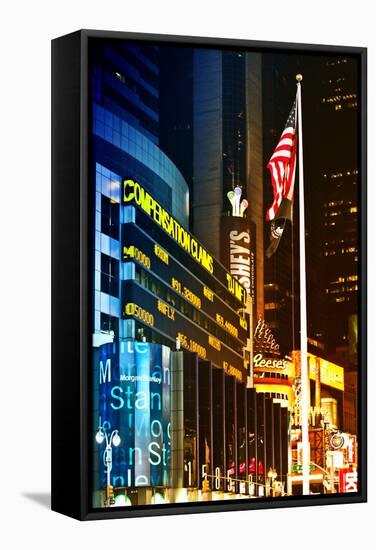 Urban Landscape - Nasdaq marketsite - Times Square - Manhattan - New York City - United States-Philippe Hugonnard-Framed Stretched Canvas