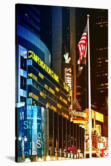 Urban Landscape - Nasdaq marketsite - Times Square - Manhattan - New York City - United States-Philippe Hugonnard-Stretched Canvas