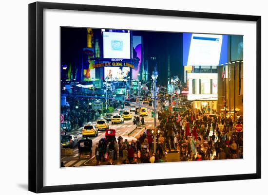 Urban Landscape - Yellow Cabs - Times Square - Manhattan - New York City - United States-Philippe Hugonnard-Framed Photographic Print