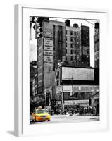 Urban Lifestyle Scene, Yellow Cab, Amsterdam Av, Upper West Side of Manhattan, NYC, USA-Philippe Hugonnard-Framed Premium Photographic Print