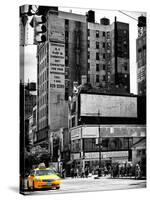 Urban Lifestyle Scene, Yellow Cab, Amsterdam Av, Upper West Side of Manhattan, NYC, USA-Philippe Hugonnard-Stretched Canvas