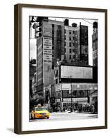 Urban Lifestyle Scene, Yellow Cab, Amsterdam Av, Upper West Side of Manhattan, NYC, USA-Philippe Hugonnard-Framed Photographic Print