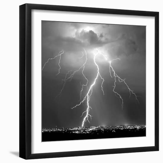 Urban Lightning II BW-Douglas Taylor-Framed Photo