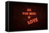 Urban Neon Collection - All You Need is Love-Philippe Hugonnard-Framed Stretched Canvas