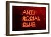 Urban Neon Collection - Anti Social Club-Philippe Hugonnard-Framed Art Print