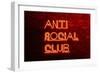 Urban Neon Collection - Anti Social Club-Philippe Hugonnard-Framed Art Print