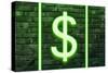 Urban Neon Collection - Dollars-Philippe Hugonnard-Stretched Canvas