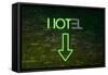 Urban Neon Collection - HOTEL-Philippe Hugonnard-Framed Stretched Canvas