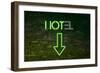 Urban Neon Collection - HOTEL-Philippe Hugonnard-Framed Art Print