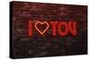 Urban Neon Collection - I LOVE YOU-Philippe Hugonnard-Stretched Canvas