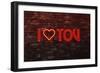 Urban Neon Collection - I LOVE YOU-Philippe Hugonnard-Framed Art Print