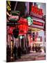 Urban Night Street Scene in Times Square in Snow in Winter-Philippe Hugonnard-Mounted Photographic Print