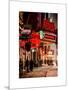 Urban Night Street Scene in Times Square in Snow in Winter-Philippe Hugonnard-Mounted Art Print