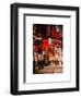 Urban Night Street Scene in Times Square in Snow in Winter-Philippe Hugonnard-Framed Art Print