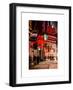 Urban Night Street Scene in Times Square in Snow in Winter-Philippe Hugonnard-Framed Art Print