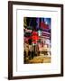 Urban Night Street Scene in Times Square in Snow in Winter-Philippe Hugonnard-Framed Art Print