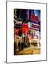 Urban Night Street Scene in Times Square in Snow in Winter-Philippe Hugonnard-Mounted Art Print