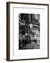 Urban Night Street Scene in Times Square in Snow in Winter-Philippe Hugonnard-Framed Art Print