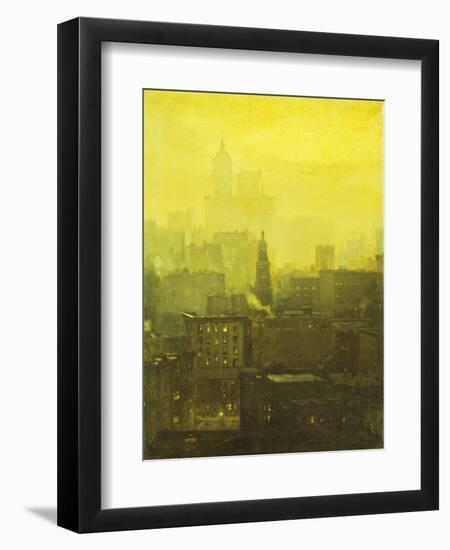 Urban Nocturne-Paul Cornoyer-Framed Premium Giclee Print