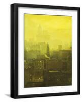 Urban Nocturne-Paul Cornoyer-Framed Giclee Print
