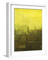 Urban Nocturne-Paul Cornoyer-Framed Giclee Print